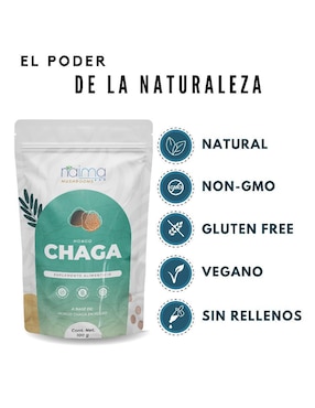 Hongo Chaga en Polvo NAIMA con 100 gr Naima con chaga sabor natural de 100 g