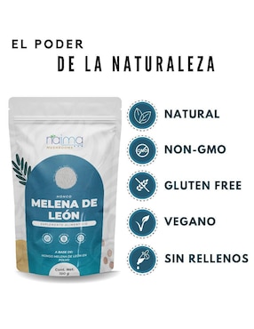 Hongo Melena De León Naima con melena de león sabor natural de 100 g