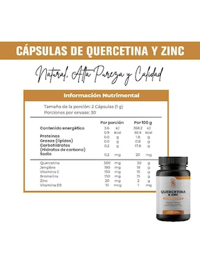 Quercetina Naima con queratina de 60 cápsulas