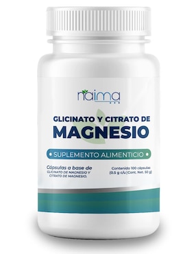 Glicinato y Citrato de Magnesio Naima con glicinato de 100 cápsulas