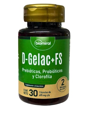 D-Gelac+FS Biomiral con probióticos de 30 cápsulas