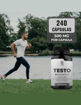 Testo Naima con ácido aspártico, fenogreco, maca negra, tribulus, arginina, citrulina, zinc, creatina y d3 de 240 cápsulas