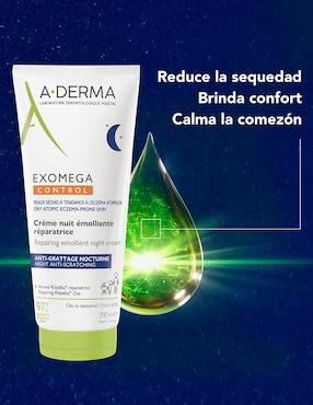 Crema para rostro y cuerpo recomendada para calmar la piel día y noche Aderma Exomega para piel sensible