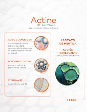 Limpiador facial Actine oil control Darrow para acné