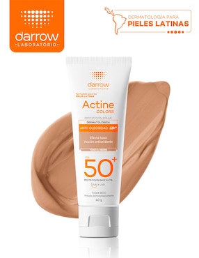 Protector solar FPS 50 Dermatológico Facial Actine Colors Medio Darrow 40 g