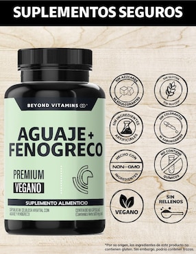 Aguaje + Fenogreco Beyond Vitamins de 60 cápsulas