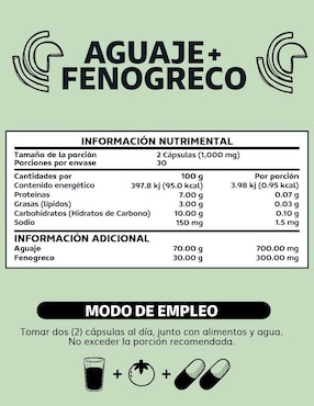 Aguaje + Fenogreco Beyond Vitamins de 60 cápsulas