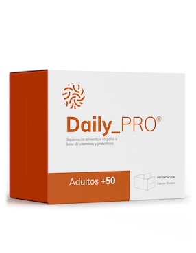 Daily_Pro Adultos +50 Inmunomedi con probióticos 60 billones sabor vainilla de 30 piezas