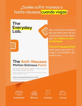 Anti- Nausea Motion Sickness The Everyday Lab de 12 PARCHES
