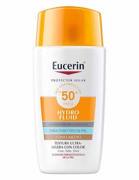 Tratamiento facial Eucerin Sun Hydrofluid Tono Medio FPS50+ Eucerin Sun para eliminar el brillo