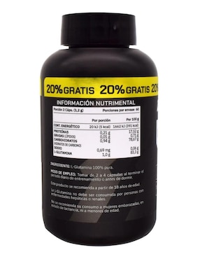 L-Glutamina Prowinner Prowinner con l-glutamina de 120 cápsulas