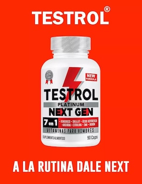 Next Gen 7 en 1 Platinum Testrol con aminoácidos de 90 cápsulas