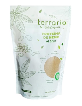 Proteína de Hemp Terraria 500 g Terraria con multivitaminico sabor natural de 500 g