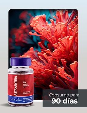 Astaxantina + Aceite de Coco MAKLEN Maklen de 90 cápsulas