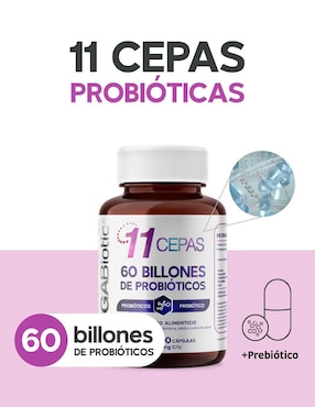 Probióticos 11 Cepas 60 Billones Megabiotic con Inulina de Agave Megabiotic con probióticos de 100 cápsulas