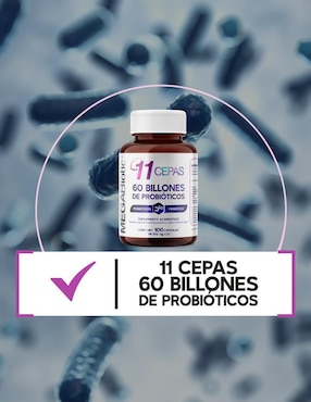 Probióticos 11 Cepas 60 Billones Megabiotic con Inulina de Agave Megabiotic con probióticos de 100 cápsulas