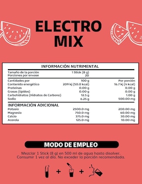 Electrolitos sin azúcar efervescente Beyond Vitamins sabor sandia de 180 g