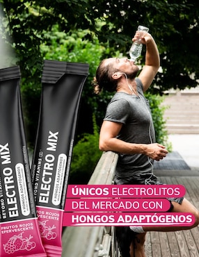 Electrolitos sin azúcar efervescente con hongos Beyond Vitamins sabor frutos rojos de 180 g