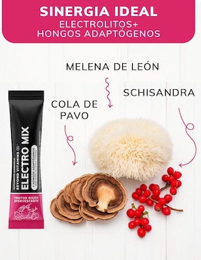 Electrolitos sin azúcar efervescente con hongos Beyond Vitamins sabor frutos rojos de 180 g
