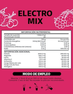 Electrolitos sin azúcar efervescente con hongos Beyond Vitamins sabor frutos rojos de 180 g
