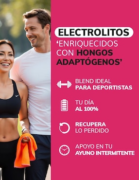 Electrolitos sin azúcar efervescente con hongos Beyond Vitamins sabor frutos rojos de 180 g