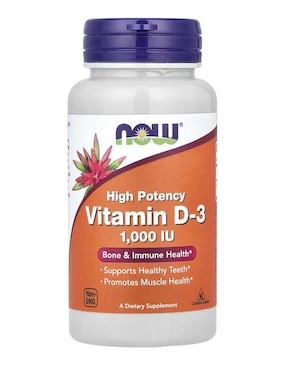 Vitamina D-3 de 1000 UI Now de 180 cápsulas