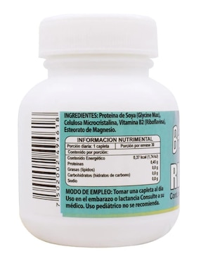 Vitamina B2 Riboflavina Riket Natural de 30 cápsulas