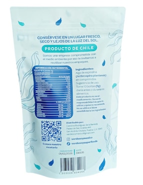 Espirulina en Comprimidos Terraria con alga espirulina sabor original de 150 g