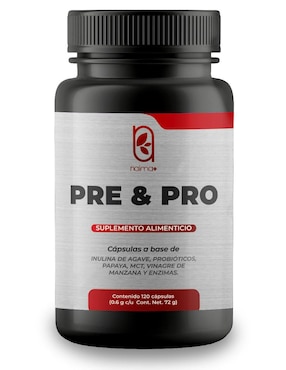 Pre & Pro (Prebióticos y Probióticos) con Enzimas Digestivas Naima de 120 cápsulas