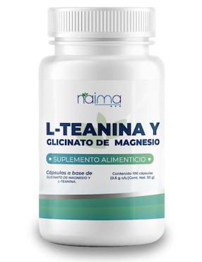 L - Teanina y Glicinato de Magnesio Naima con l-teanina de 100 cápsulas