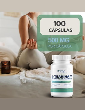 L - Teanina y Glicinato de Magnesio Naima con l-teanina de 100 cápsulas