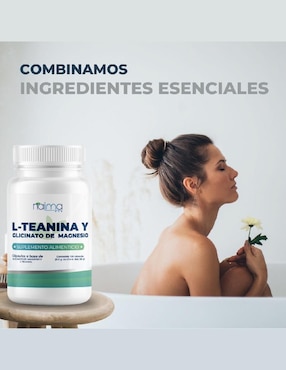 L - Teanina y Glicinato de Magnesio Naima con l-teanina de 100 cápsulas