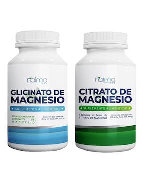 Glicinato de Magnesio y Citrato de Magnesio Naima con magnesio