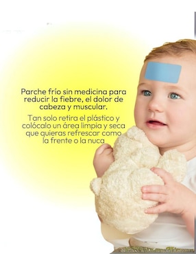 The Cool-ing Patch for Kids- Parches fríos para bajar la temperatura o dolor The Everyday Lab con multivitaminico de 4 parches