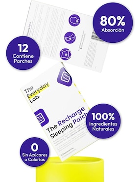 The Recharge Sleeping Patch- Parches para conciliar el sueño sin melatonina The Everyday Lab con multivitaminico de 12 PARCHES