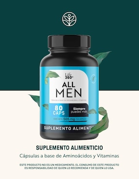 All Men Life 360+ Vitamina C Life360+ de 80 cápsulas