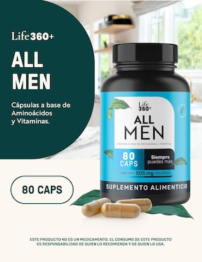 All Men Life 360+ Vitamina C Life360+ de 80 cápsulas
