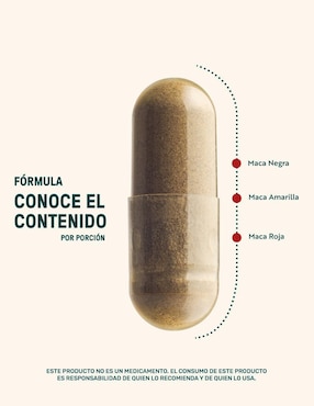 Maca Mix: Maca Negra, Amarilla, Roja Life 360+ con 80 Cápsulas Life360+