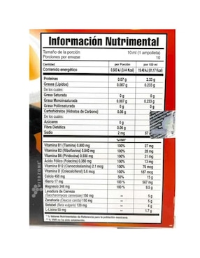 ANEMIASYN GN+Vida con Hierro, vitaminas y minerales Gn+Vida con hierro sabor natural de 10 ml