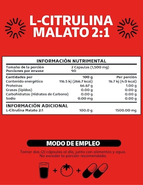 L-Citrulina Malato 1500 mg Beyond Vitamins de 180 cápsulas