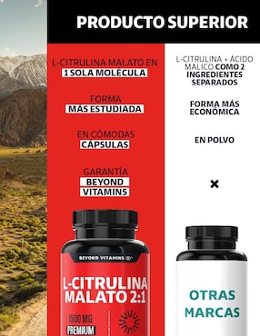 L-Citrulina Malato 1500 mg Beyond Vitamins de 180 cápsulas