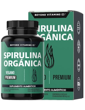 Espirulina Orgánica Vegano Beyond Vitamins de 60 cápsulas