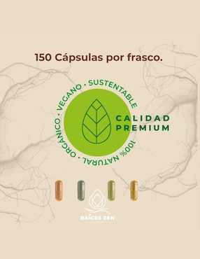 Hongo Cola de Pato Súper Premium Raíces Zen de 150 cápsulas