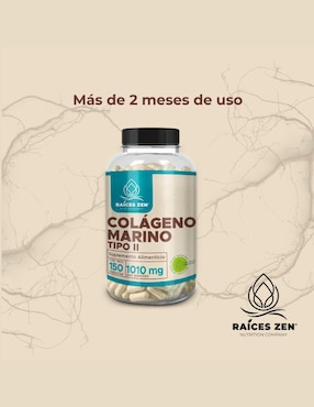 Colágeno Marino Tipo II Súper Premium Raíces Zen de 150 cápsulas