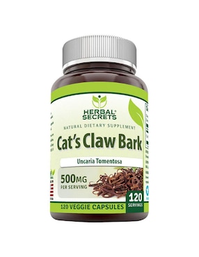 Cat's Claw Bark Herbal Secrets con uña de gato de 120 cápsulas