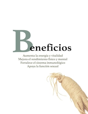 Panax ginseng 500 mg Herbal Secrets de 120 cápsulas