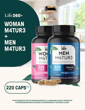 Set de suplementos alimenticios All Woman & All Men Life360+ con L-Arginina