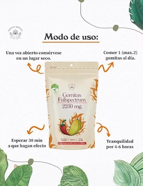 Gomitas Fullspectrum Esencia Mental con CBD sabor mango de 90 gomitas