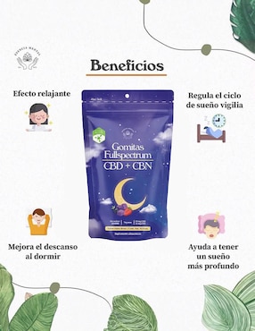 Gomitas para dormir (CBD + CBN) 90 Pzas Esencia Mental sabor moras de 90 gomitas