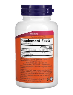 Now Foods, Vitamina C-1000 Now de 100 tabletas